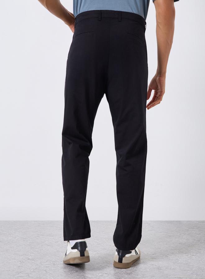Styli Men Black Tailored Fit Trousers - Image 3